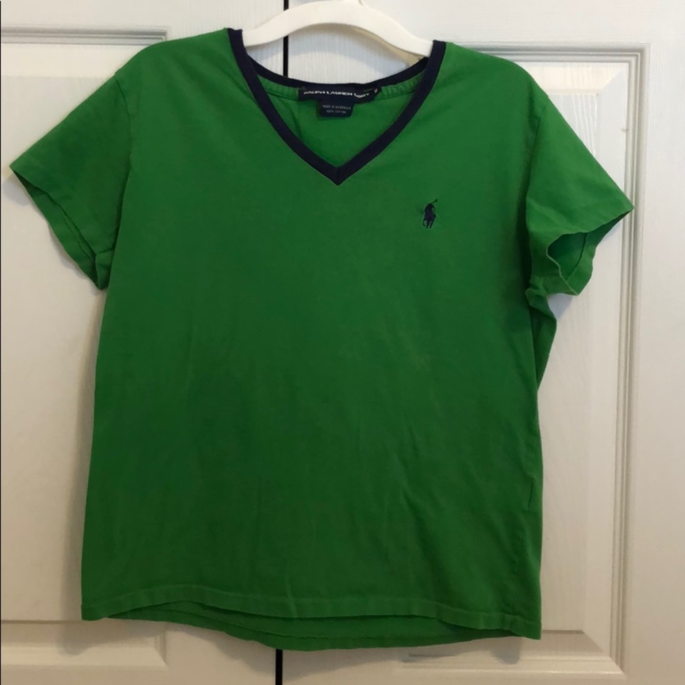 Ralph Lauren green and navy shirt